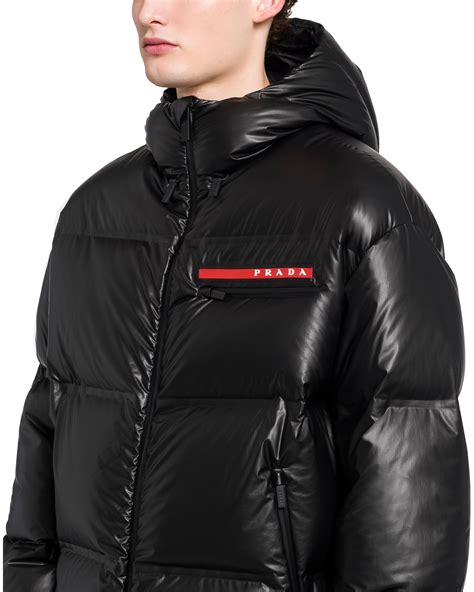 prada black puffer jacket.